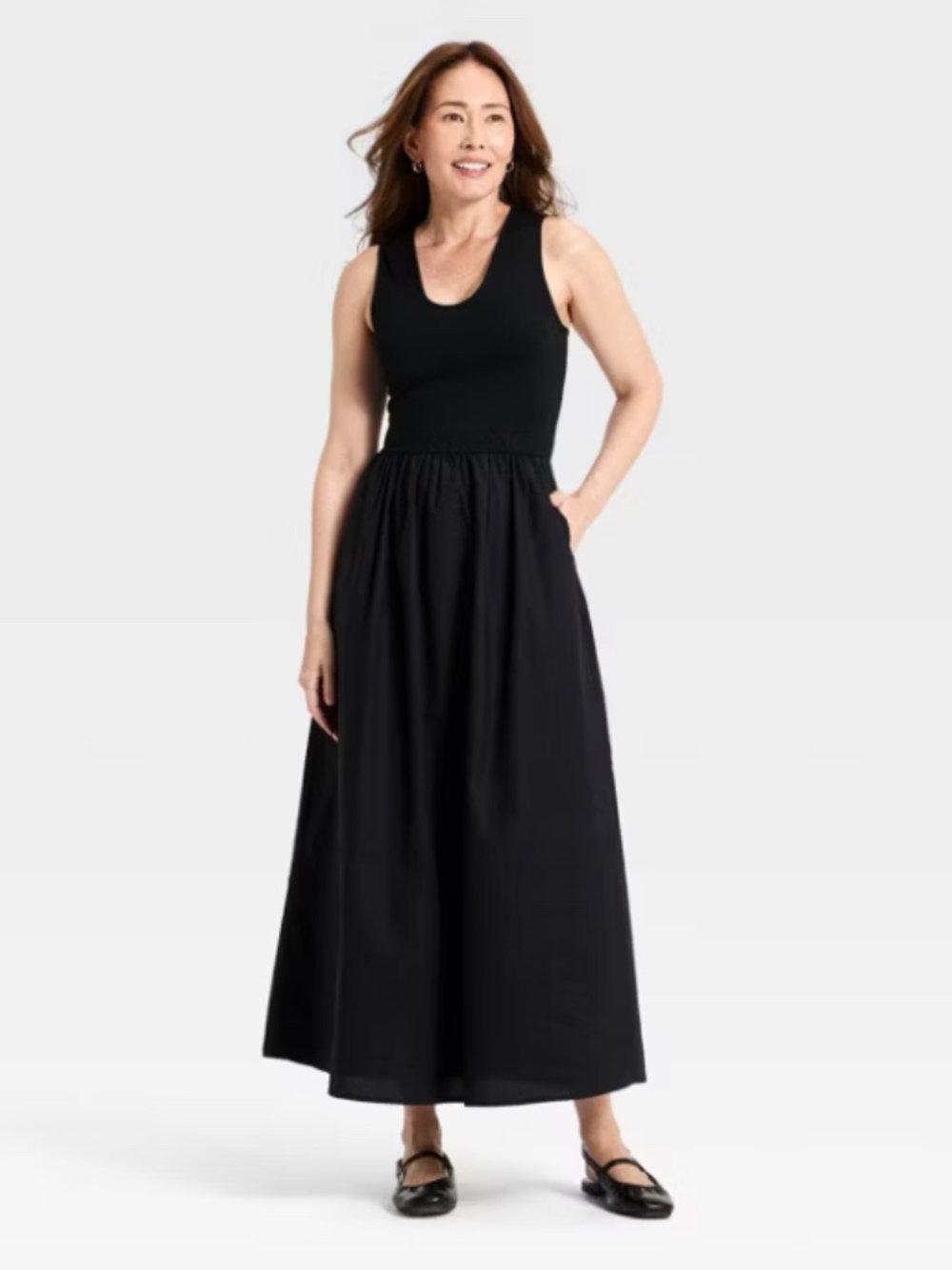 a new day Black Sleeveless Maxi Dress